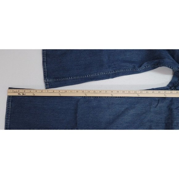 Levi's Signature Women's Blue Jeans Low-Rise Bootcut Leg Misses Sz 4M Medium - Picture 3 of 10